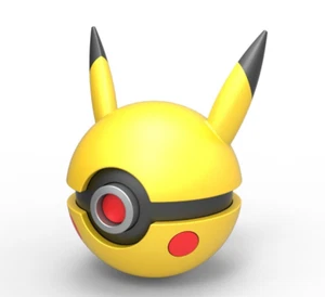 Pokébola Pikachu 3D | Bola Poké Personalizada | Decoración Anime Geek Regalo Fan - Picture 1 of 1