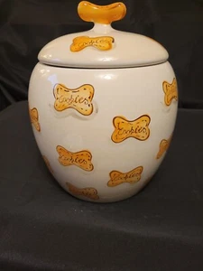 Tarro de galletas vintage con estampado de patas de cerámica con tapa - Imagen 1 de 6