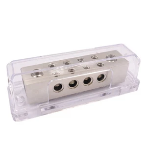 A4A 0/2 Gauge To 8 X 8 Gauge Power/Ground Distribution Block Brass US - Picture 1 of 5
