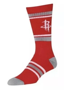 Houston Rockets Red Stripe Crew Socks Pkwy Nba Basketball New Men’s 6-12 - Picture 1 of 1