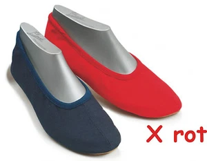 BECK Gymnastikschuhe 30 31 32 33 34 35 Turnschläppchen ROT uni knallrot - Bild 1 von 1