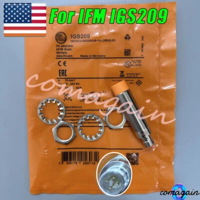 For IFM IGS209 IGKC012-ASKG/M/US-104-DRS/2LED Proximity Sensor 100mA 10-30V 12mm - Image 1 of 4