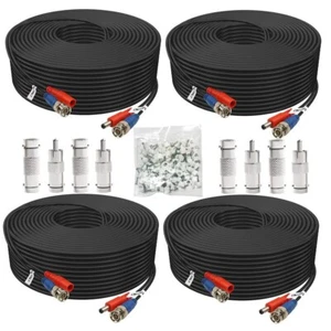 BNC Cable 200ft 4 Pack Aimyzii BNC Video Power / Security Camera Cable #DT - Picture 1 of 2