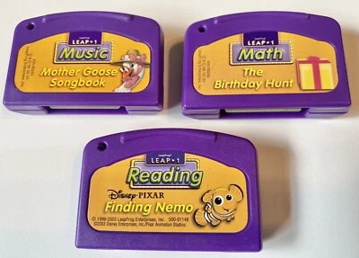 LeapFrog LEAP 1 Game Carriages Disney Pixar Finding Nemo Reading, Math, Music - Image 1 of 4