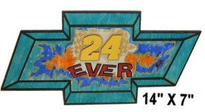 #24 EVER Jeff Gordon Chevy Bowtie Dupont 3D Wood wall plaque - Picture 1 of 2