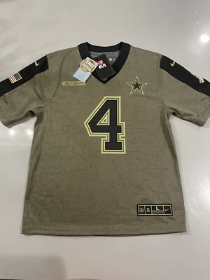 Nueva camiseta limitada Salute To Service 2021 de los Dallas Cowboys Dak Prescott #4 juvenil L Foto 1 de 4