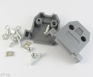 10sets Grey D-Sub DB15 15Pin Plastic Hood Cover for 15Pin 2Row D-Sub Connector - Picture 1 of 4