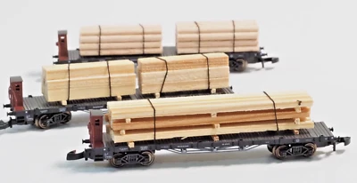 82570 Marklin Z-scale DRG type SSml Flat 3-Car Set Old Era, brakeman's cab - Image 1 of 4