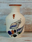 Vintage Art Pottery Vase Mexican Netzi Tonala Bird Sand Texture Folk Art 5.25&quot;