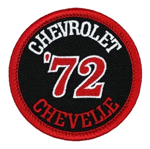1972 Chevrolet Chevelle Embroidered Patch Black/Red Iron-On Sew-On Hat Backpack - Picture 1 of 2