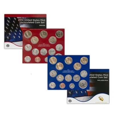 2014 US Mint Set (P-D) - Unopened US Mint Box - 28 coins - Low mintage - Image 1 of 2