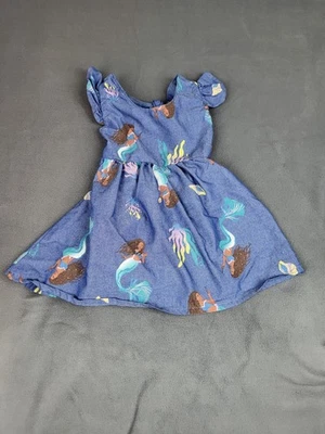 Vestido Sirenita Ariel Niñas 18Mo. Blue Disney A Line Flowy Whimsical Foto 1 de 4