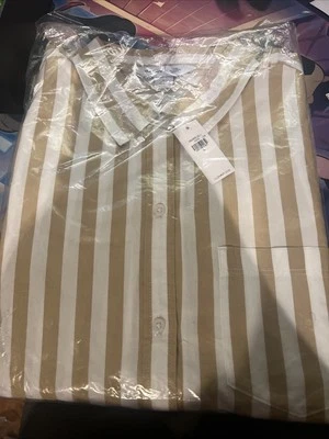 Camisa Old Navy Para Hombre La Clásica Rayas Mangas Largas Parte Inferior Abajo Camisa Talla L Foto 1 de 3