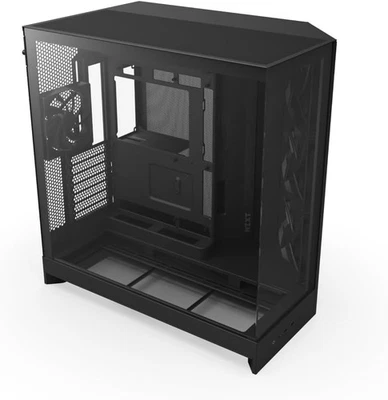 NZXT H9 Flow Dual-Kammer ATX Mid-Tower Airflow PC-Gehäuse 3x 140 & 120mm Lüfter - Bild 1 von 4