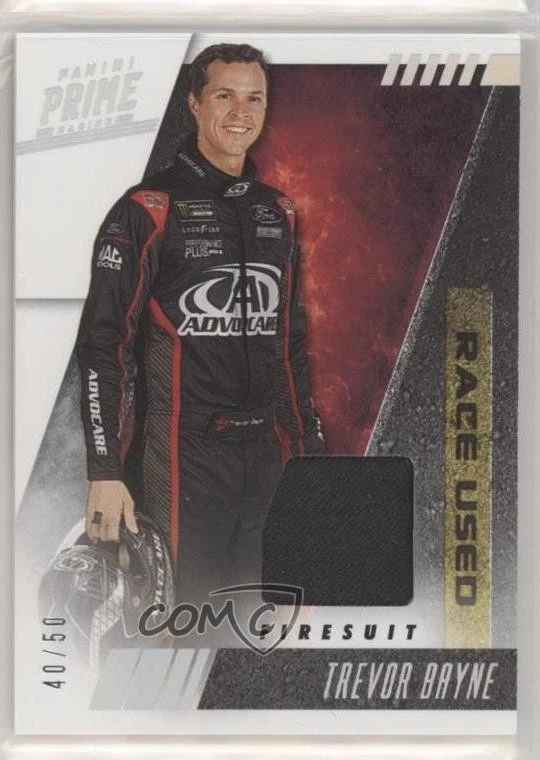 2019 Panini Prime Race-Used Firesuits /50 Trevor Bayne #RU-TB - Image 1 of 2