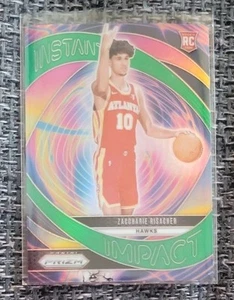 2024-25 Panini Prizm - Instant Impact Zaccharie Risacher #21 Green Prizm (RC) - Picture 1 of 1
