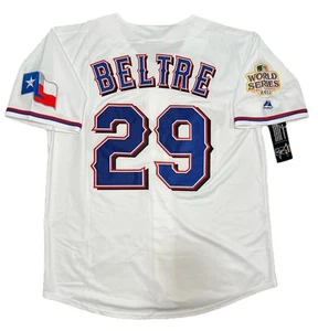 Adrian Beltre 2011 Texas Rangers World Series Home White Jersey Mens Large - Picture 1 of 4