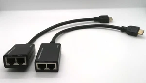 Extensor HDMI por Cat 5e/6 adaptadores de cable de red - dongles TX/RX - Imagen 1 de 4