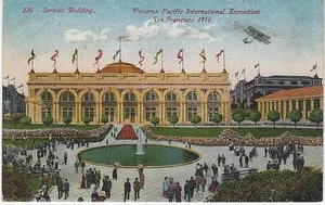 Service Building Panama-Pacific International Expo San Francisco Calif Postcard - Imagen 1 de 2
