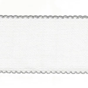 Zweigart Fascia Aida 3 pollici (80 mm) bianca con bordo capesante argento - varie misure - Foto 1 di 2