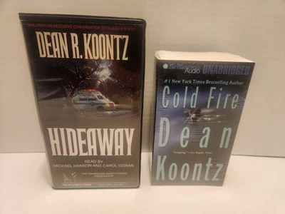 Cold Fire & Hideaway Dean Koontz Audio Cassette Bundle Unabridged Free Shipping  — 第 1/4 张图片
