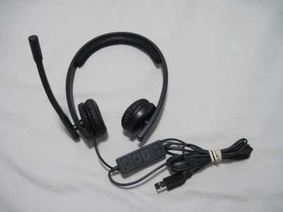 Logitech H570e Binaural On-Ear USB-C Wired Stereo Headset Black Tested Working - Image 1 of 4