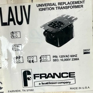 NEW- FRANCE Franceformer Ignition Transformer LAUV 120V 60Hz, Sec- 10000V - Picture 1 of 5