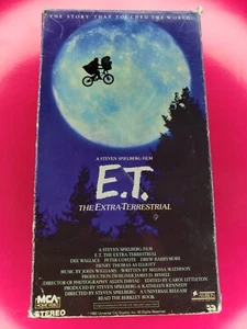 E.T. ET The Extra Terrestrial VHS 1982 Rare Green and Black Tape Spielberg - Foto 1 di 4