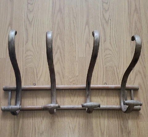 Vintage Wall Bentwood Thonet Minimalist Style  Hat & Coat Rack - 4 Hooks Cover