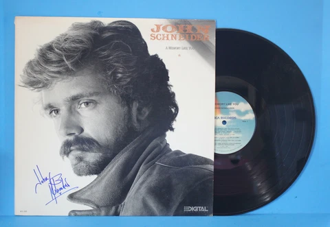Autographed Hand Signed JOHN SCHNEIDER Record Album Cover LP  A Memory Like You Cover