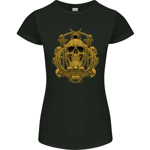Totenkopf Der Alter Damen Petite Schnitt Maglietta - Bild 1 von 3
