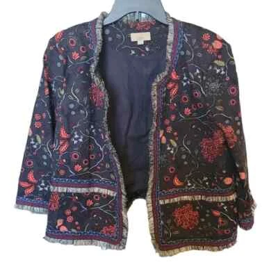 Ann Taylor LOFT Size 14 Open Front Blazer 3/4 Sleeves - Image 1 of 4