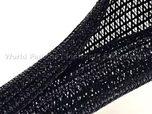 F6N0.25BK 1/4" Black Split Braided Cable Sleeving , Split Loom , Wrap -USA - Picture 1 of 5