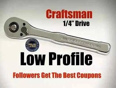 Craftsman Low Profile 1/4-in. Drive Chrome Ratchet - Image 1 of 2