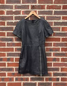 All Saints Ladies FELIZ Leather Dress UK10 EU38 US6 A360 - Picture 1 of 9