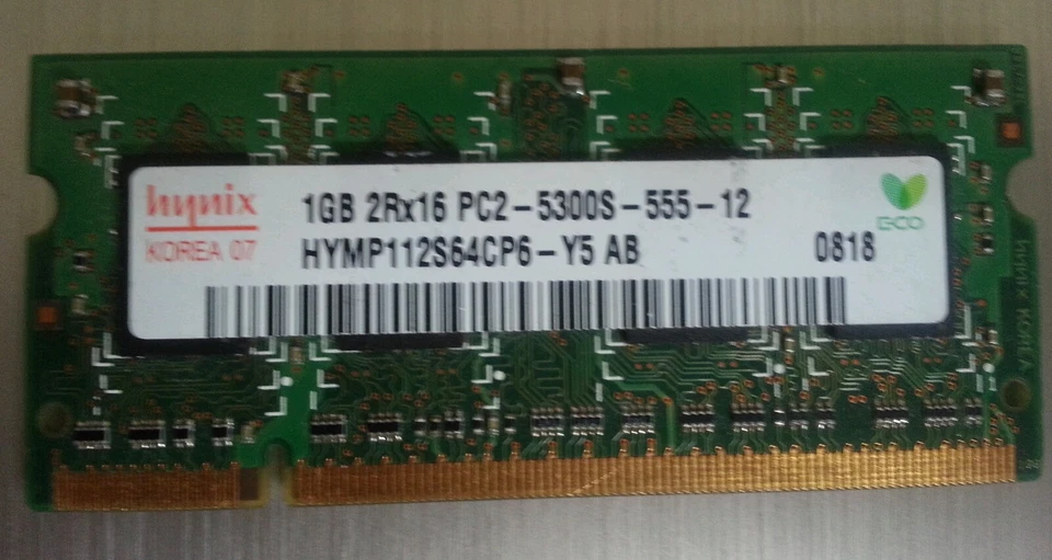 hynix 1GB pc2 5300s Laptop Memory - Image 1 of 1