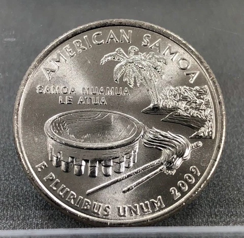 2009 P American Samoa Territorial Quarter BU from original bank bags Cover
