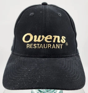 Casquette de baseball noire brodée à bretelles dos Owens Restaurant OSFM 100 % coton - Photo 1/8