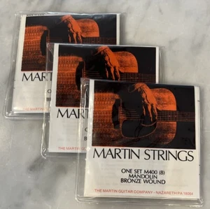 Martin M400 Mandolin Strings Light 3 Sets 4 Strings Each .010- .034 New - Picture 1 of 3