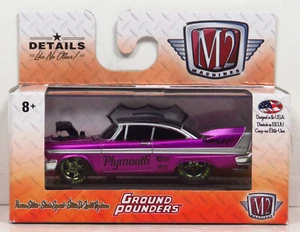 M2 Machines R16 Ground Pounders 1958 Plymouth Fury 58 Mopar # 17-03 Purple 1:64 - Picture 1 of 7