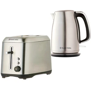 Russell Hobbs Stainless Steel 1.7L Kettle 2200W & 2 Slice Toaster Combo Kit Set - Picture 1 of 1