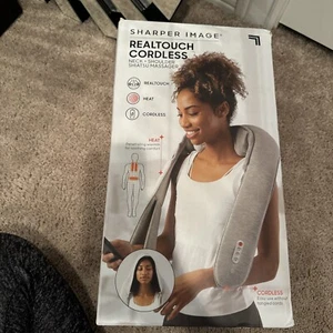 Sharper Image Realtouch Cordless Neck, Shoulder & Back Shiatsu Massager + Heat - Picture 1 of 4