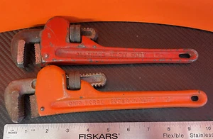 OHIO FORGE  and ALLTRADE 10" Pipe Wrenches Adjustable Monkey Wrench GC - Picture 1 of 3