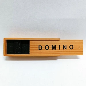 Set of Vintage Dominoes with Dragon Tiles in Classic Wooden Box - Picture 1 of 11