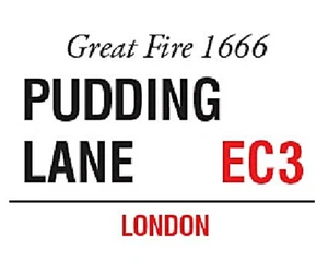 Pudding Lane, London small steel sign 200mm x 150mm - Picture 1 of 1