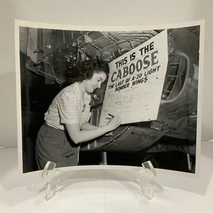 WWII CABOOSE McDonnell Douglas AIRCRAFT A-20 Bomber Wings Inspector S. Monica CA - Picture 1 of 6