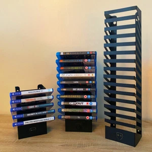 Games DVD Tower Rack Storage Unit XBOX PS4 PC Switch PS5 Blu Ray Video Game - Picture 1 of 14