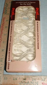 Excell Snap Action Clear Plastic Shower Ring Hook Vintage NEW Fast Shipping - Picture 1 of 3