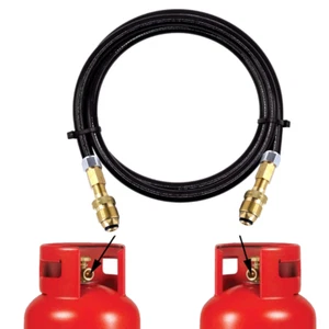 2 Meter NACHFÜLLSET LPGFLASCHE,TRANSFERGAS,PROPANFLASCHE 2x POL SCHWENKBAR LPG - Bild 1 von 5