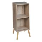 2 Tier Cube Storage Wooden Bookcase Shelves Display Shelving Unit Living Room